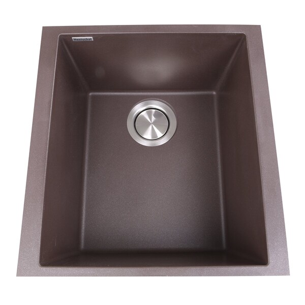 Nantucket Sinks Sink, Granite Composite, 16.125" W x 17" L x 8.25" H PR1716-BR - main